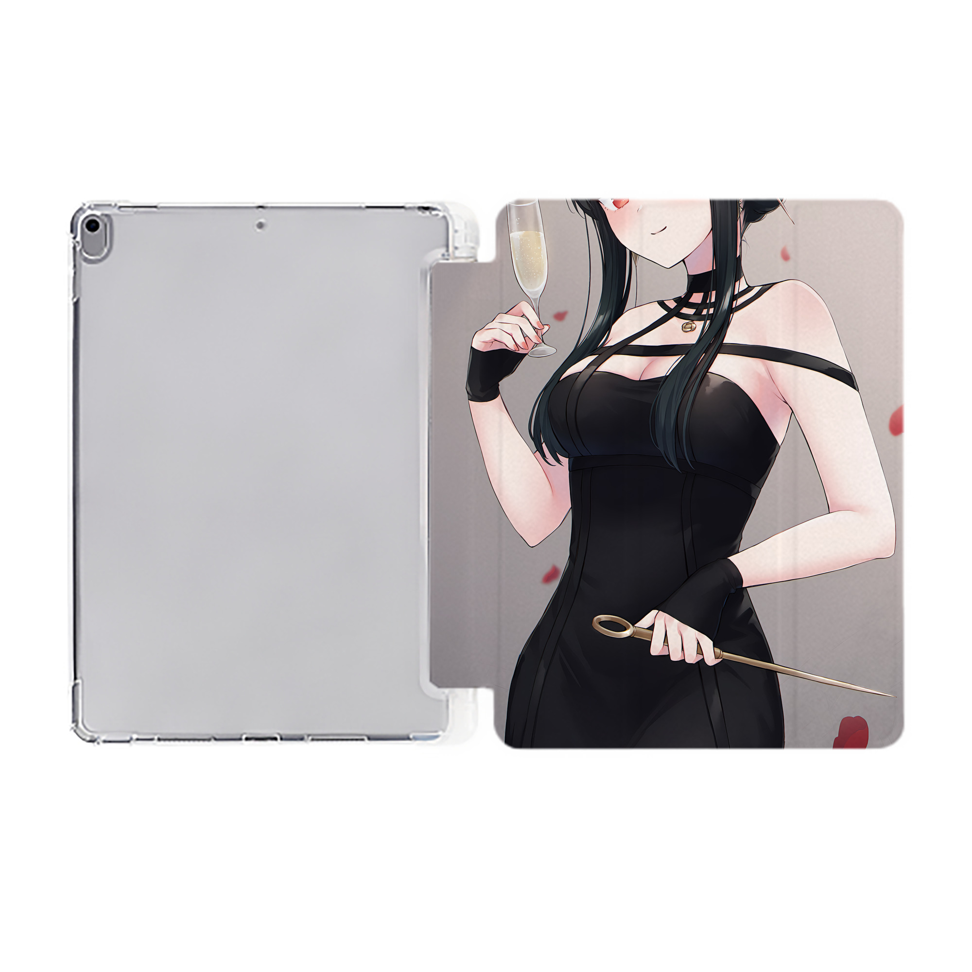 （画像用） SPY×FAMILY间谍家家酒 IPad ケース ペン収納付き 三つ折りスタンド PUレザー×シリコン 対応機種9.5/10.5/10.9インチ